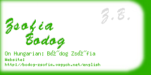 zsofia bodog business card